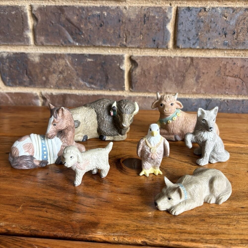 House of Lloyd Native American Nativity Animals Lot Additions 1992-93 Christmas